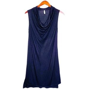 Z SUPPLY Draped Neckline Sleeveless Knit Dress Size XS in Black
